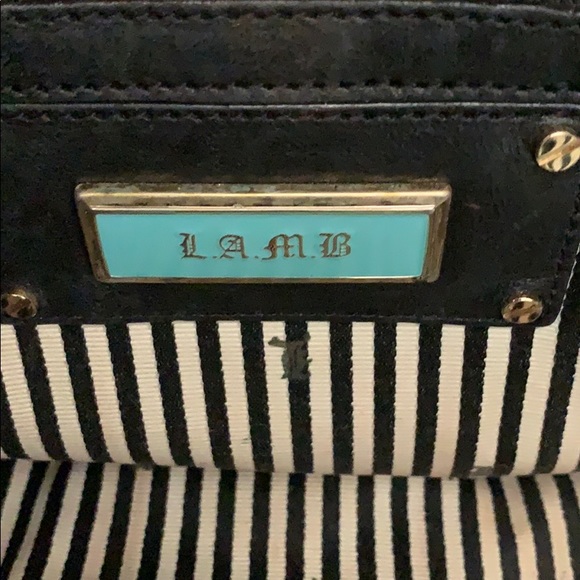 L.A.M.B black clutch with gold hardware - Picture 5 of 5